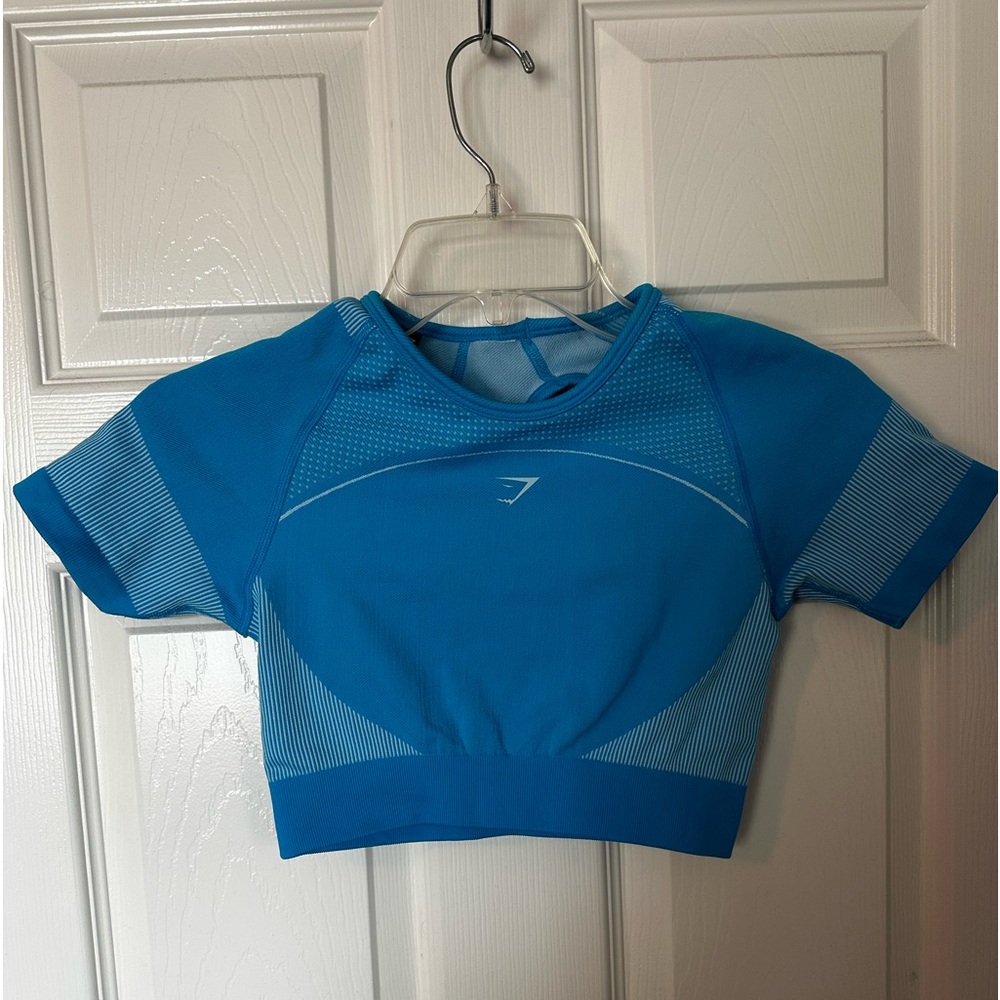 Gymshark Seamless Crop Top Blue